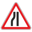 Дорожный знак 1.20.3 «Сужение дороги» (металл 0,8 мм, IV типоразмер: сторона 1500 мм, С/О пленка: тип А коммерческая)